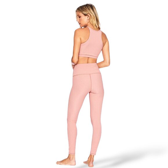 Beach Riot workout set Anna gym tank and Ayla high rise leggings antique rose S - Picture 2 of 5